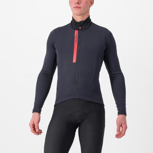 Castelli Entrata Thermal Jersey - Black/Red