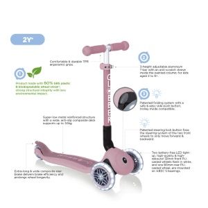 Globber Ecologic Junior Foldable Scooter With Lights