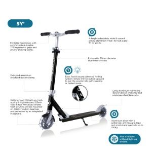 Globber Flow Element Foldable Scooter With Lights