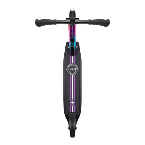 Globber Flow Element Lights Scooter - Neochrome + Black Deck
