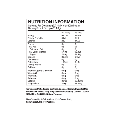 INFINIT NUTRITION Speed Watermelon Sports Hydration Drink Mix - 1.33kg