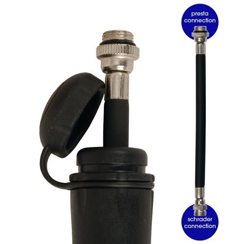 Mini Bike Pump with Hose-Black