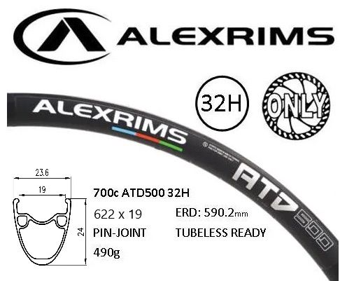 Alex ATD500 700c Rim - 32H