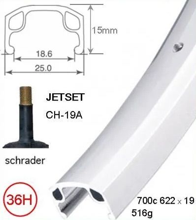 Jetset CH-19 700c Rim - 36H