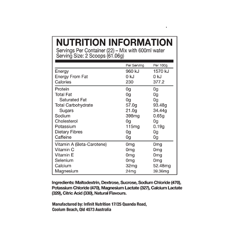 INFINIT NUTRITION Speed Orange Sports Hydration Drink Mix - 1.33kg