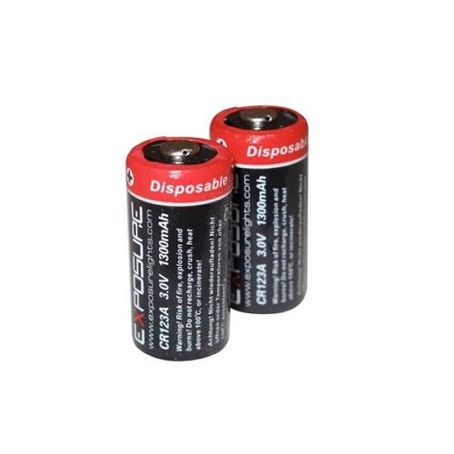 Exposure Battery CR123AS Non Rechargeable Batteries - Twin Pack