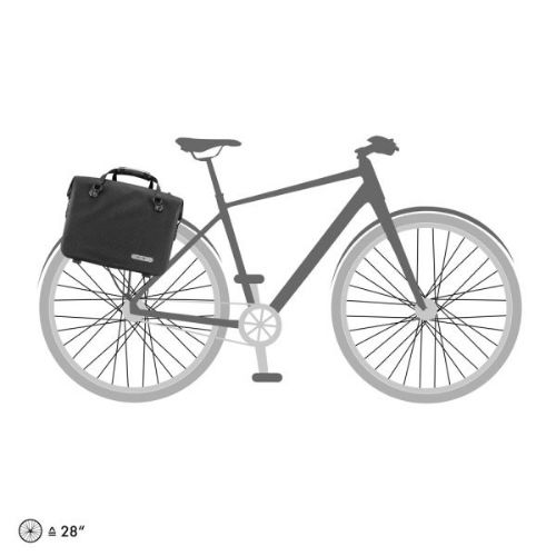 Ortlieb Office-Bag Ql2.1 High Visibility Pannier Bag - Black Reflective