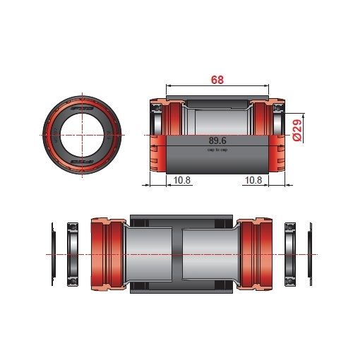 FSA T47 Threaded Bottom Bracket 68Mm For Dub Spindle - 68Mm | FSA | The ...