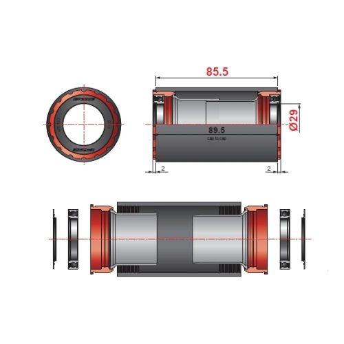 FSA T47 Threaded Bottom Bracket For Dub Spindle - 85.5Mm | FSA | The ...