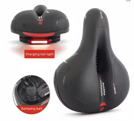 Shock Bike Seat With BackLight - RED HOT DEAL