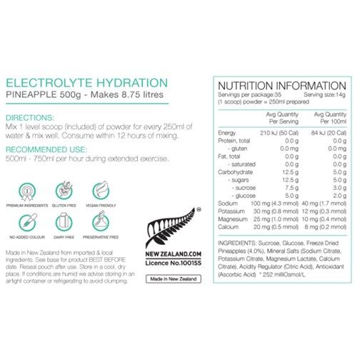 Pure Pineapple Electrolyte Hydration - 500g - SUPER SALE