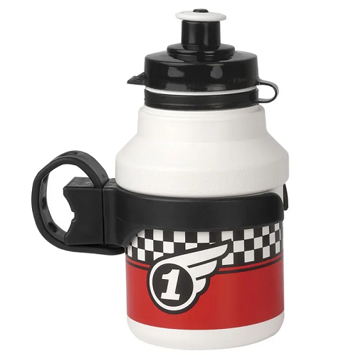 Polisport Kids Water Bottle + Clip On Holder - 350ML