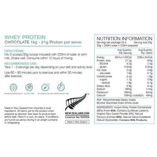 Pure Whey Protein Concentrate - 1kg Cacao - SUPER SALE