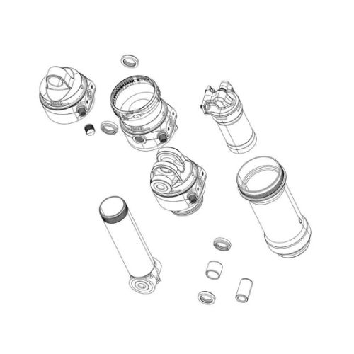 Rockshox Rear Shock Volume Reducer Kit - Super Deluxe Thrus C1 Negative