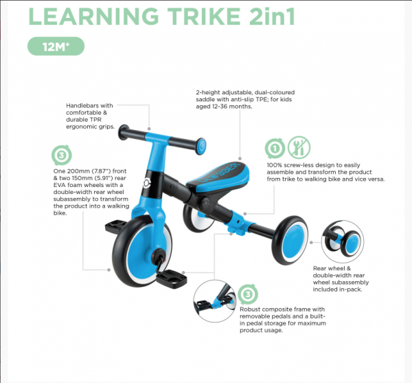 Globber 2in1 Learning Trike 