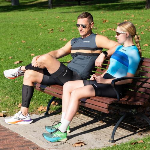 Santini Women'S Leaf Short Sleeve Tri Suit