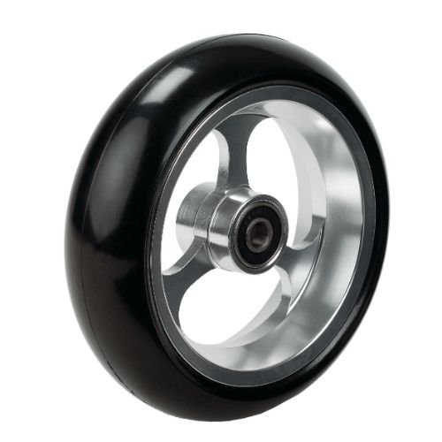 5 X 1.50″ Castor Wheel, Silver Alloy with PU Soft Roll