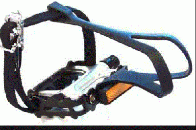 Alloy Pedals, Toe Clips & Strap Set 