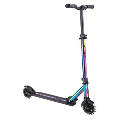 Globber Flow Element Lights Scooter - Neochrome + Black Deck