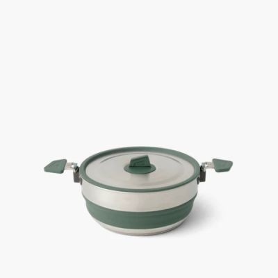 Sea To Summit Detour Stainless Steel Collapsible Pot - 3L Green