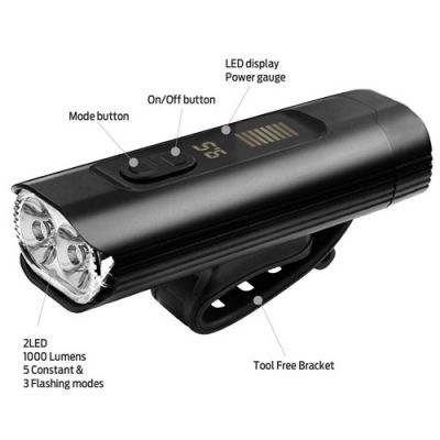 Usb Crux 1000 Lumens Light With Power Bank