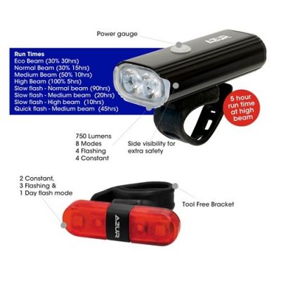 Halo 750L/25L Bike Light Set