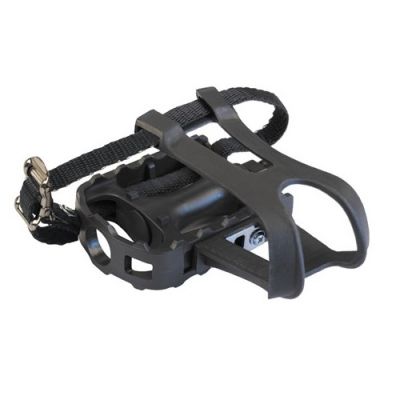 Azur Grip+ Pedal, Toe Clip & Strap Set - 1/2"