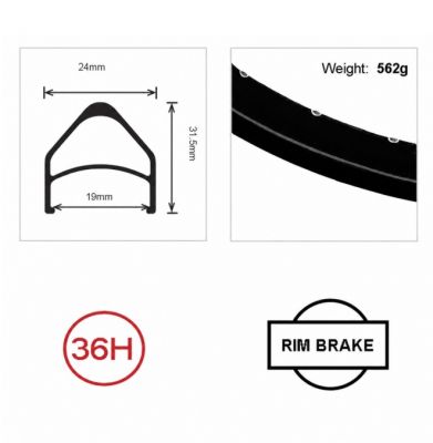 Built-Tuff 26" Rim Brake - 36H