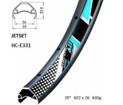 Jetset E331 29" TR Rim - 32H