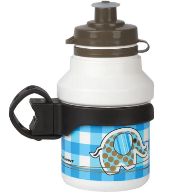 Polisport Kids Water Bottle + Clip On Holder - 350ML