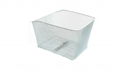Den Haag Rear Wire Bike Basket - White