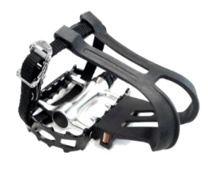 Alloy Bike Pedal With Toe Clips & Straps