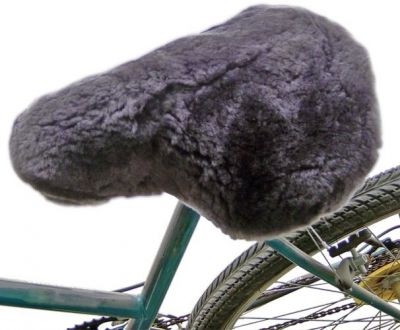 Sheepskin Plush Bike Seat Cover