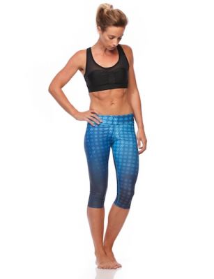 SIX30 3/4 Compression Tights - Blue Illusion -CLEARANCE