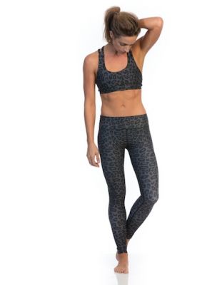 SIX30 Charcoal Cheetah Compression Tights - CLEARANCE